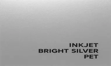 Inkjet Bright Silver PET — Premium metallisk märkning för högprofilerad varumärkesdesign